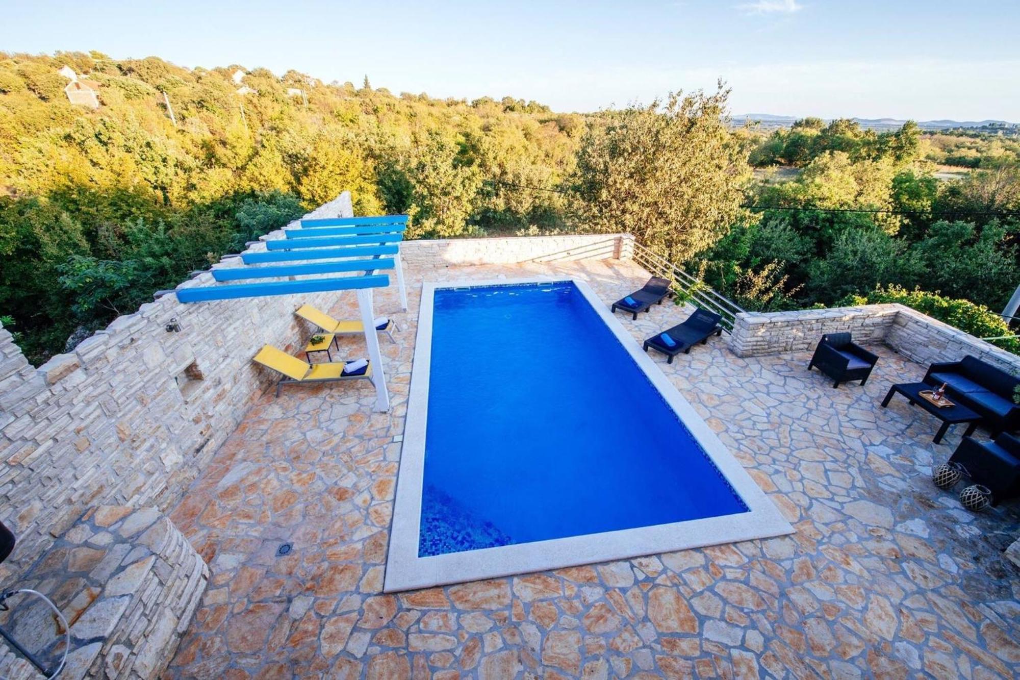 My Dalmatia - Holiday Home Korlat With Private Pool Бенковац Экстерьер фото